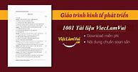 Giáo Trình Kinh Tế Phát Triển Ueh